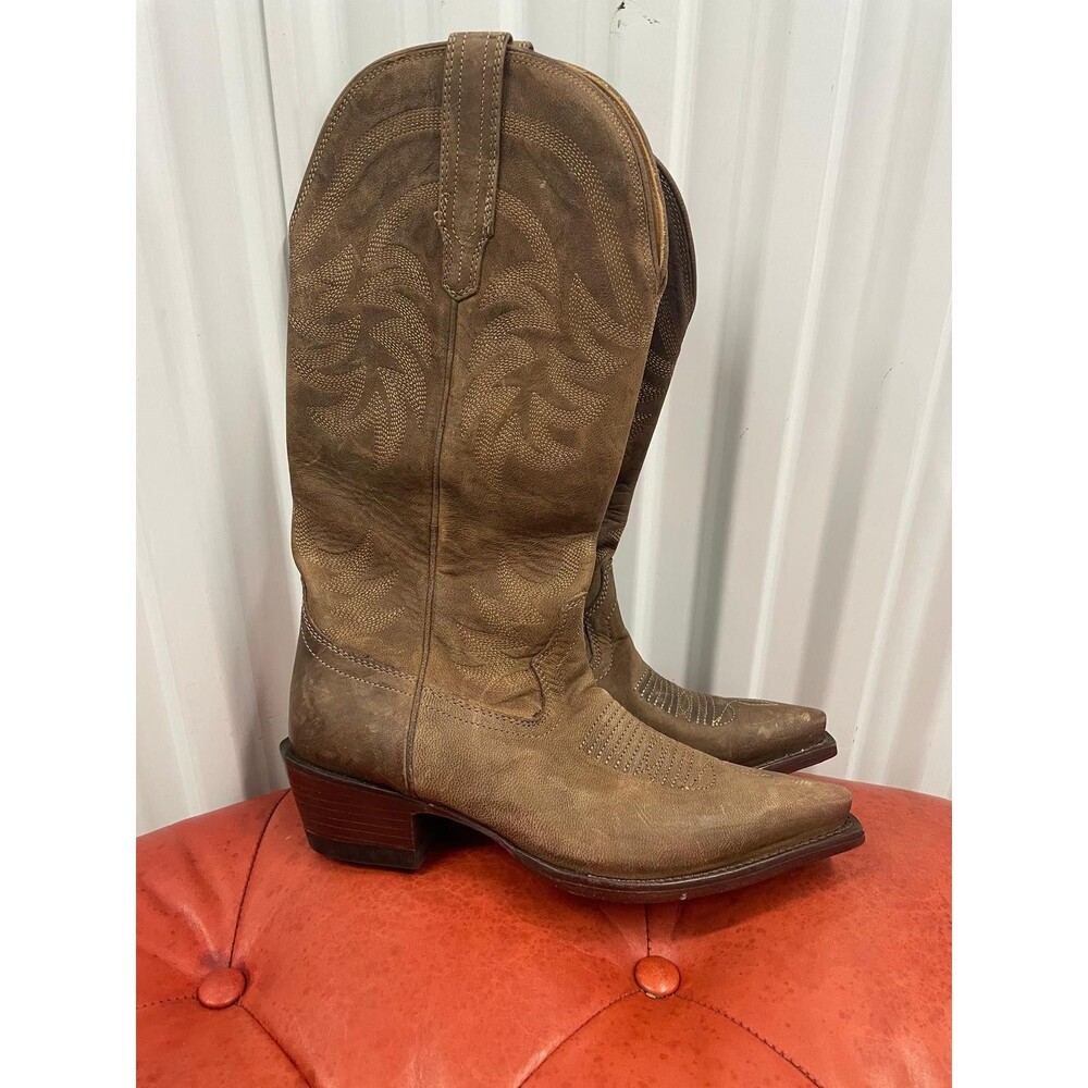 Tecovas Men’s Brown Leather Western Cowboy Boots Handmade size8.5